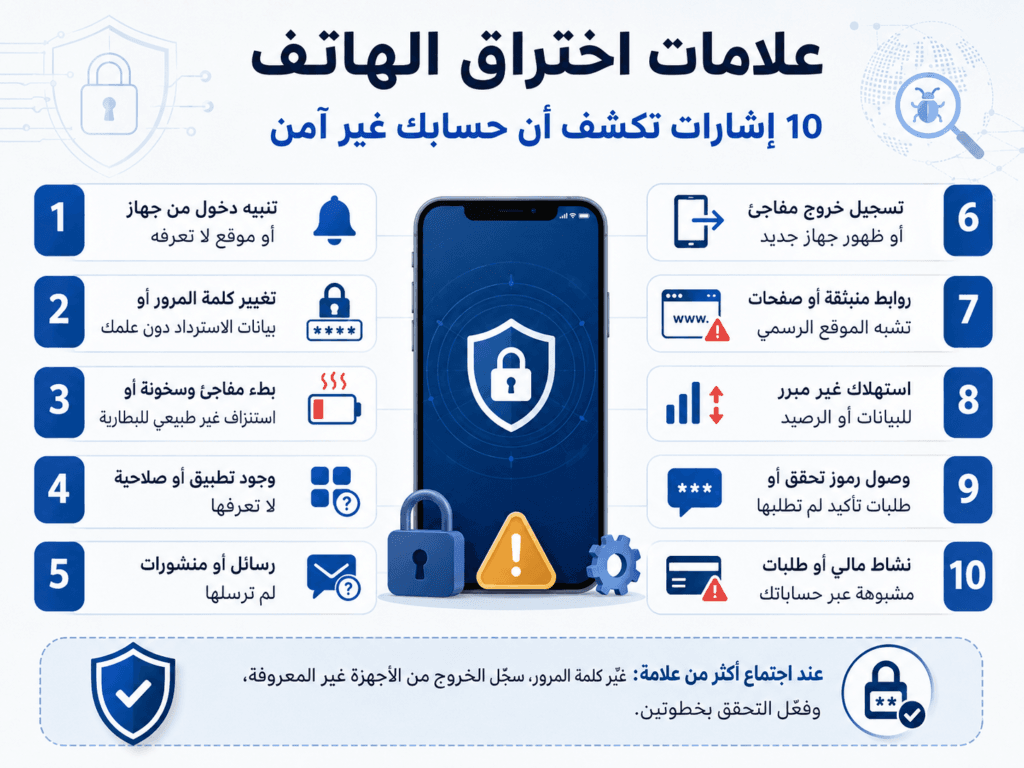 علامات اختراق الهاتف: 10 إشارات تكشف أن حسابك غير آمن